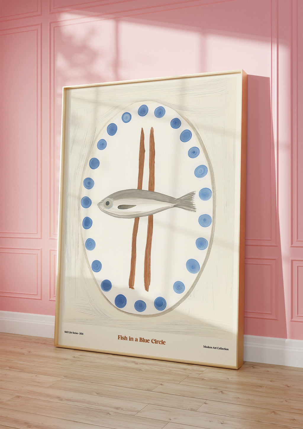 Fish in a Blue Circle | Modern Art Collection