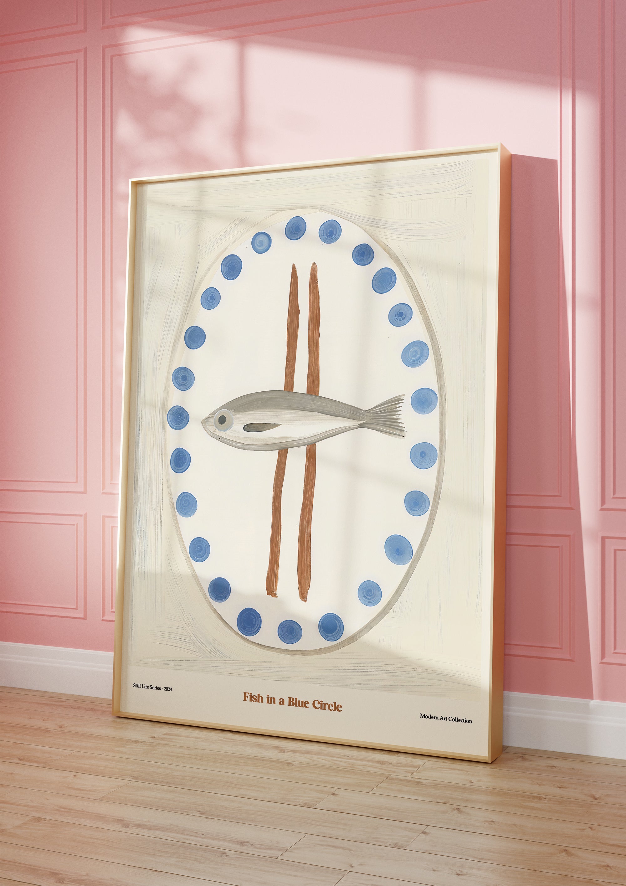 Fish in a Blue Circle | Modern Art Collection