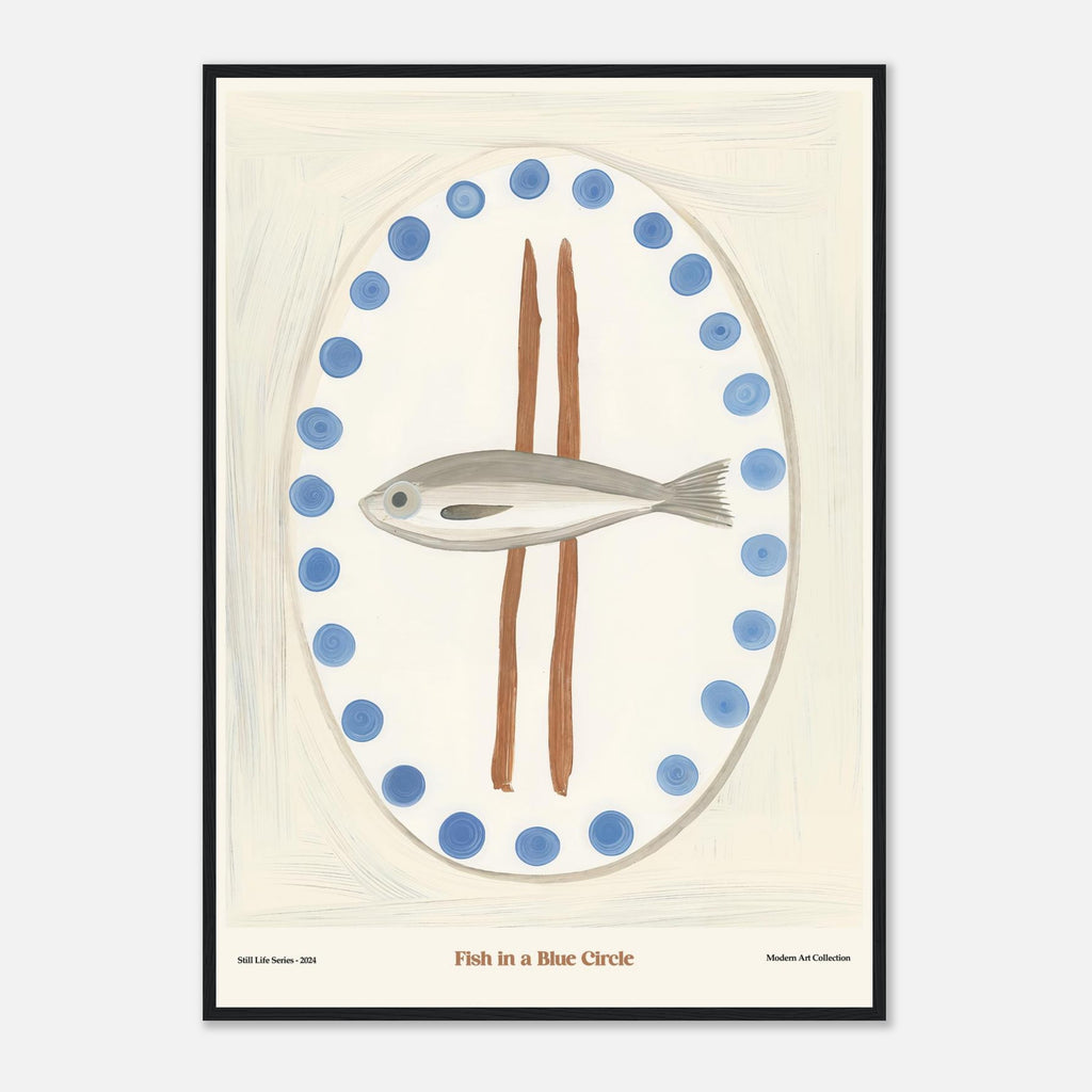 Fish in a Blue Circle | Modern Art Collection