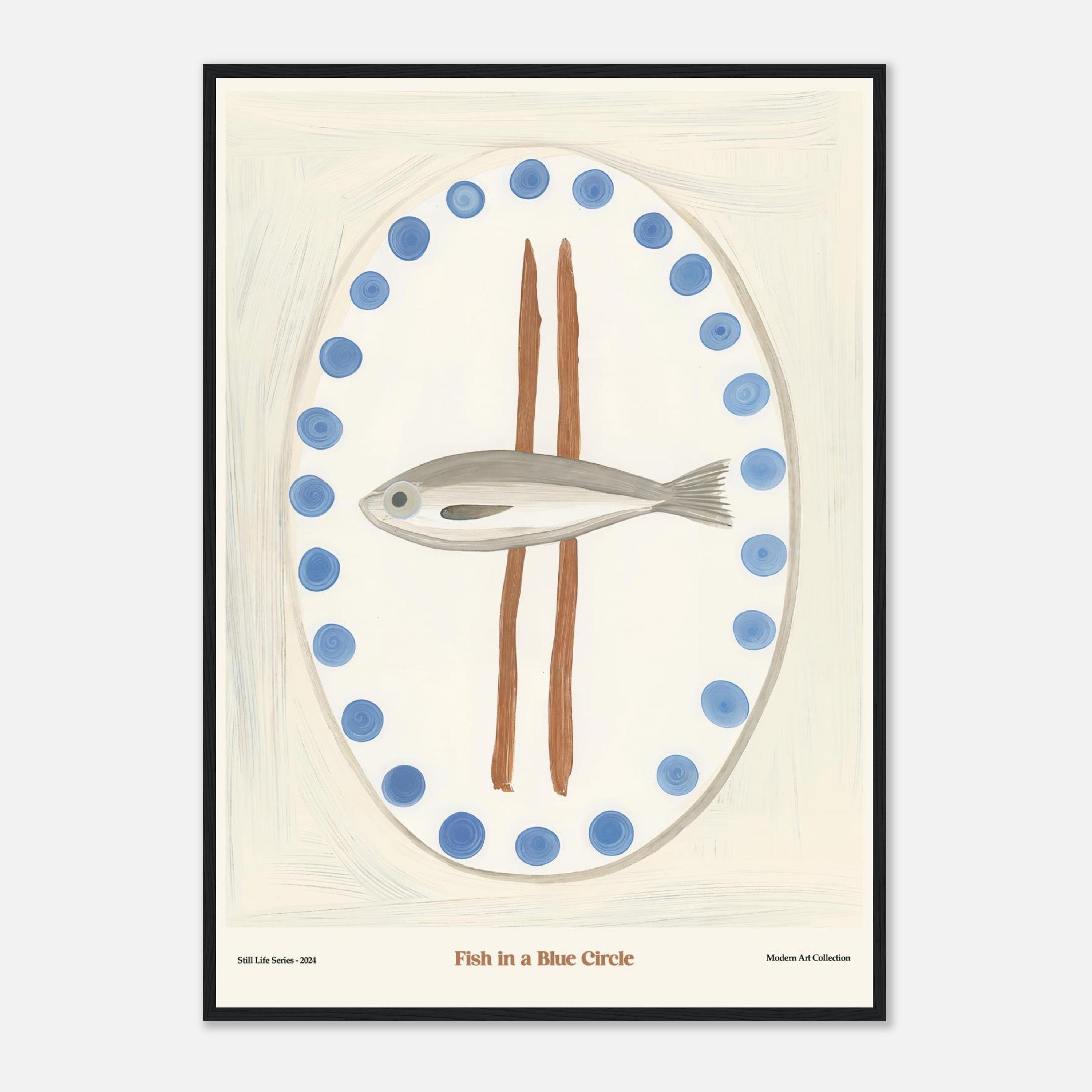 Fish in a Blue Circle | Modern Art Collection