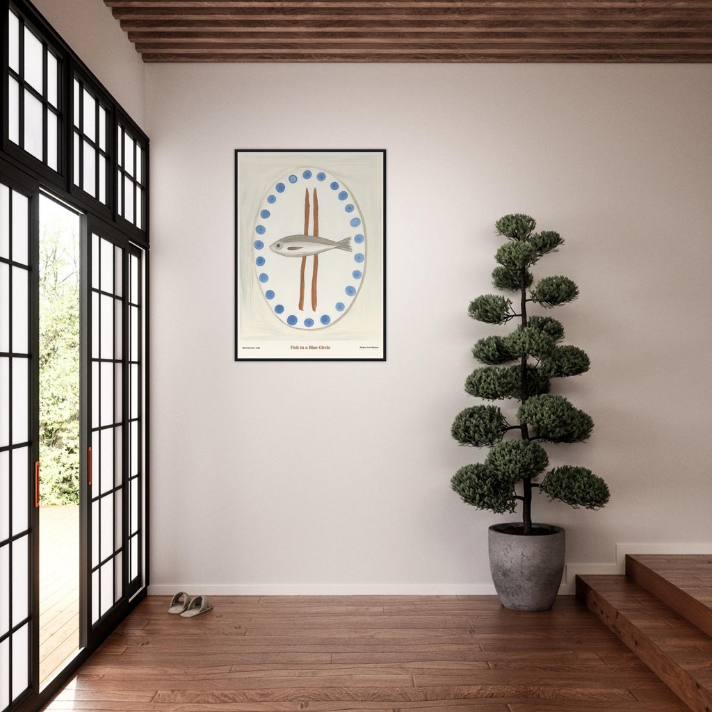 Fish in a Blue Circle | Modern Art Collection