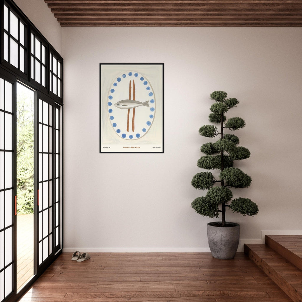 Fish in a Blue Circle | Modern Art Collection - DC Works