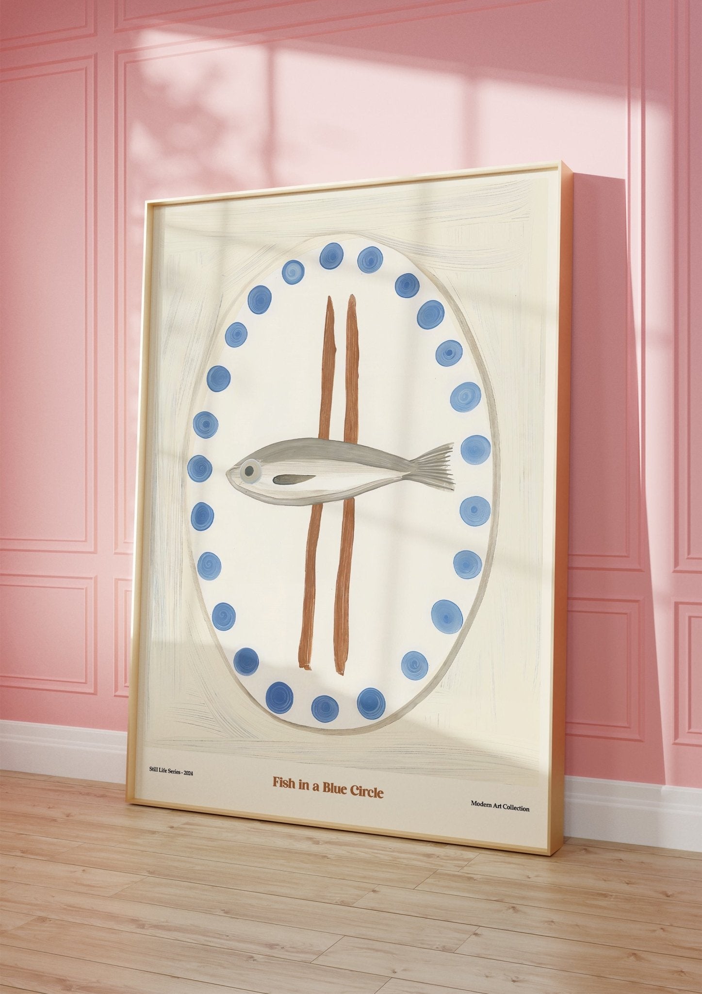 Fish in a Blue Circle | Modern Art Collection - DC Works