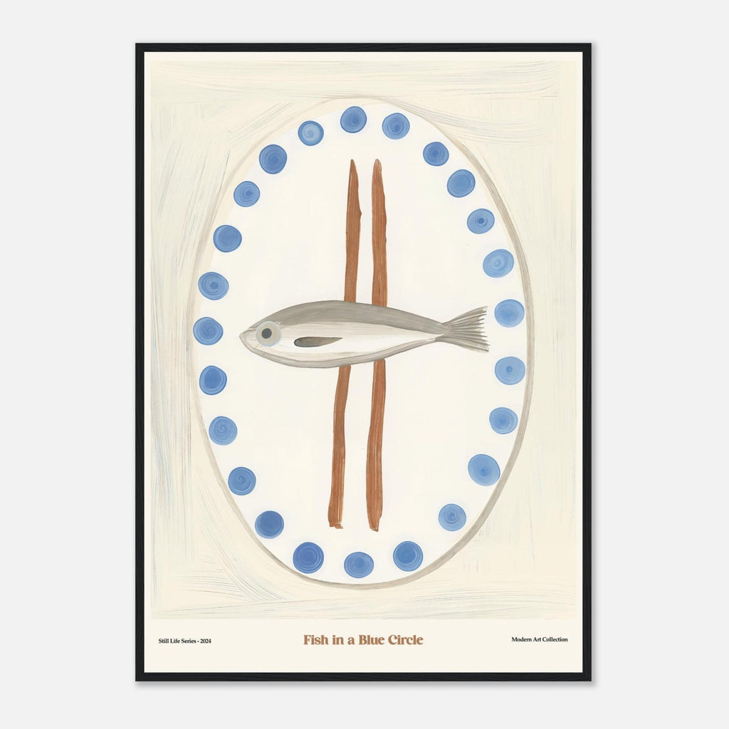 Fish in a Blue Circle | Modern Art Collection - DC Works