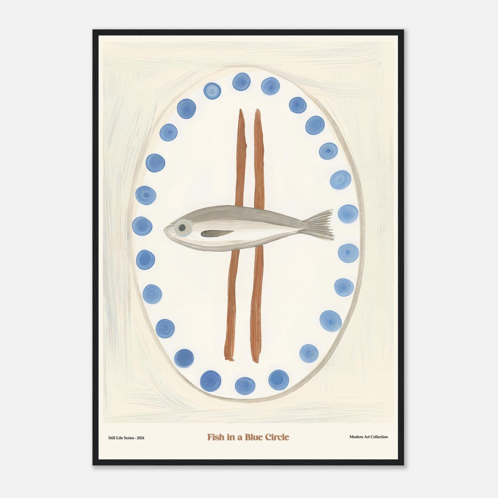 Fish in a Blue Circle | Modern Art Collection - DC Works