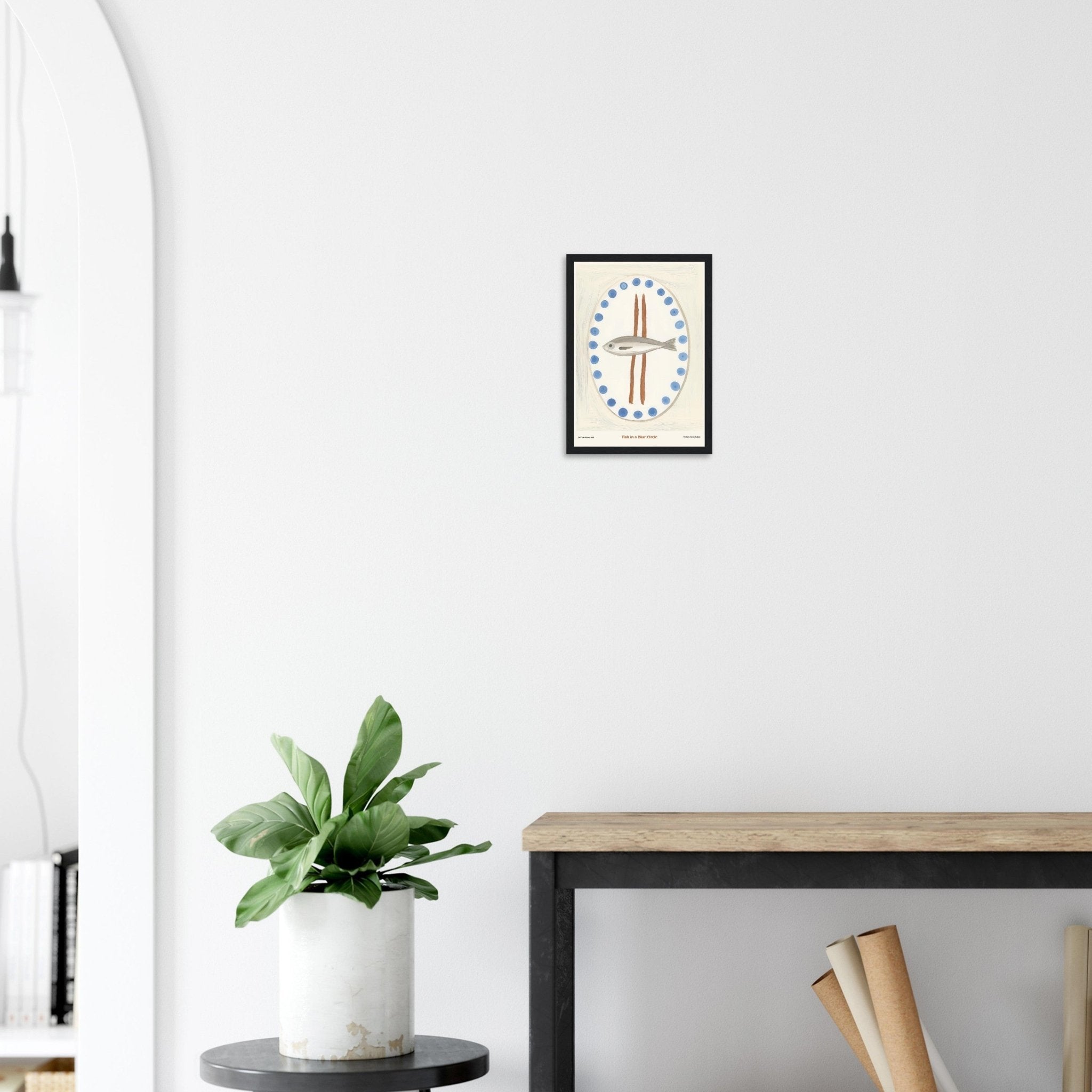 Fish in a Blue Circle | Modern Art Collection - DC Works